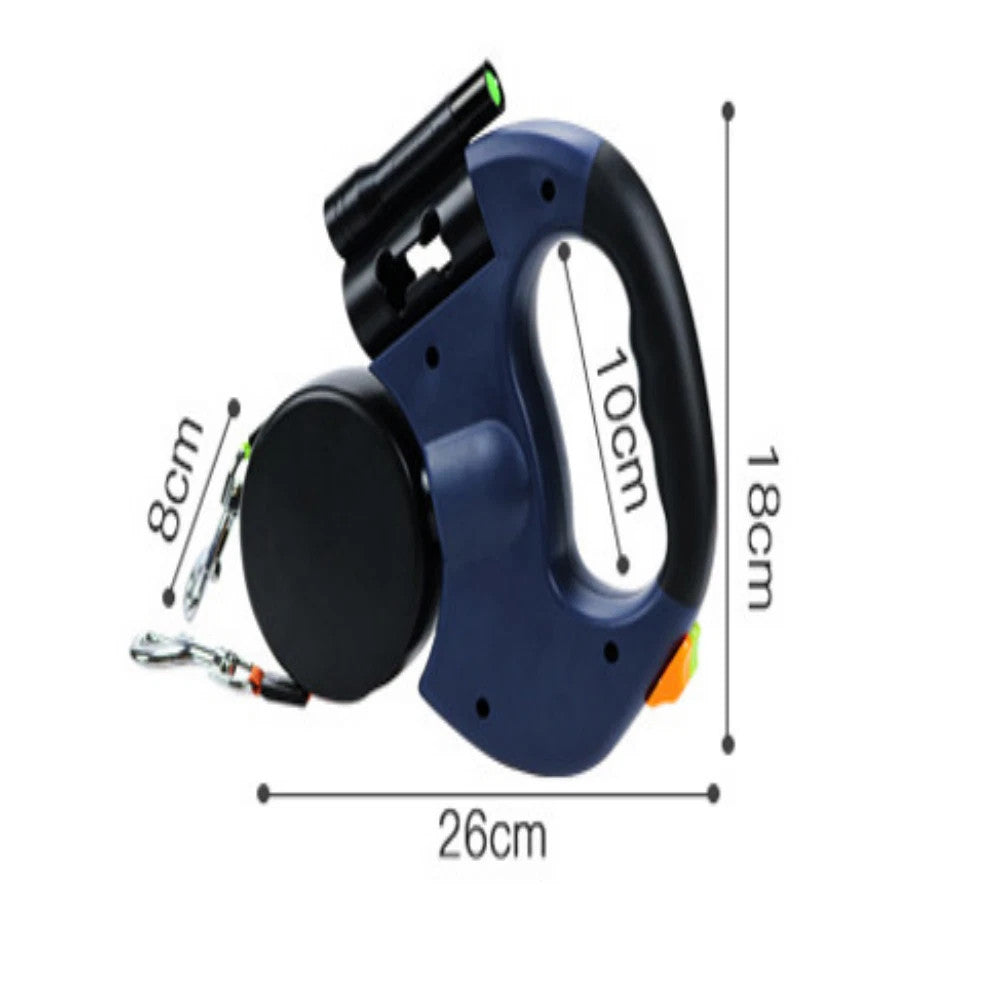 Retractable Reflective Dual Pet Leash Lead 360Swivel Double Dog Walking Leash US