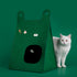 622f5becd9296ce7a728f01fb2977082Enclosed Warm All-weather Cat HouseMaterial felt corrugated paper