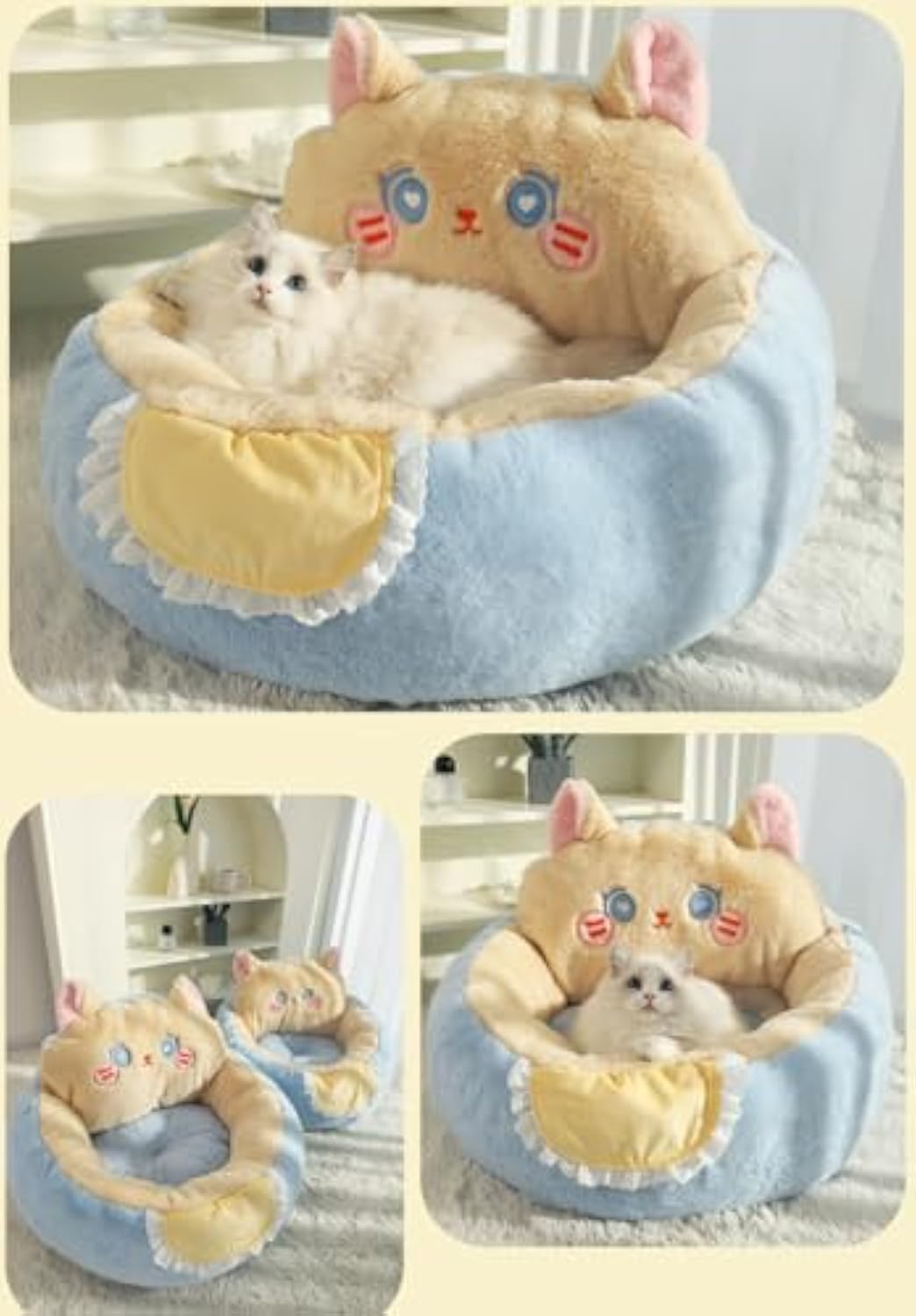 d68788072e62b7079c52136f1142c510Cute Cat Bed For Indoor Cute Cat Dog Bed Tent With Removable Washable