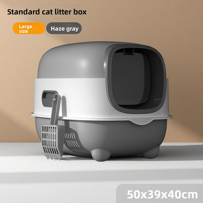 Enclosed Cat Litter Box with UV Sterilization and Odor Control