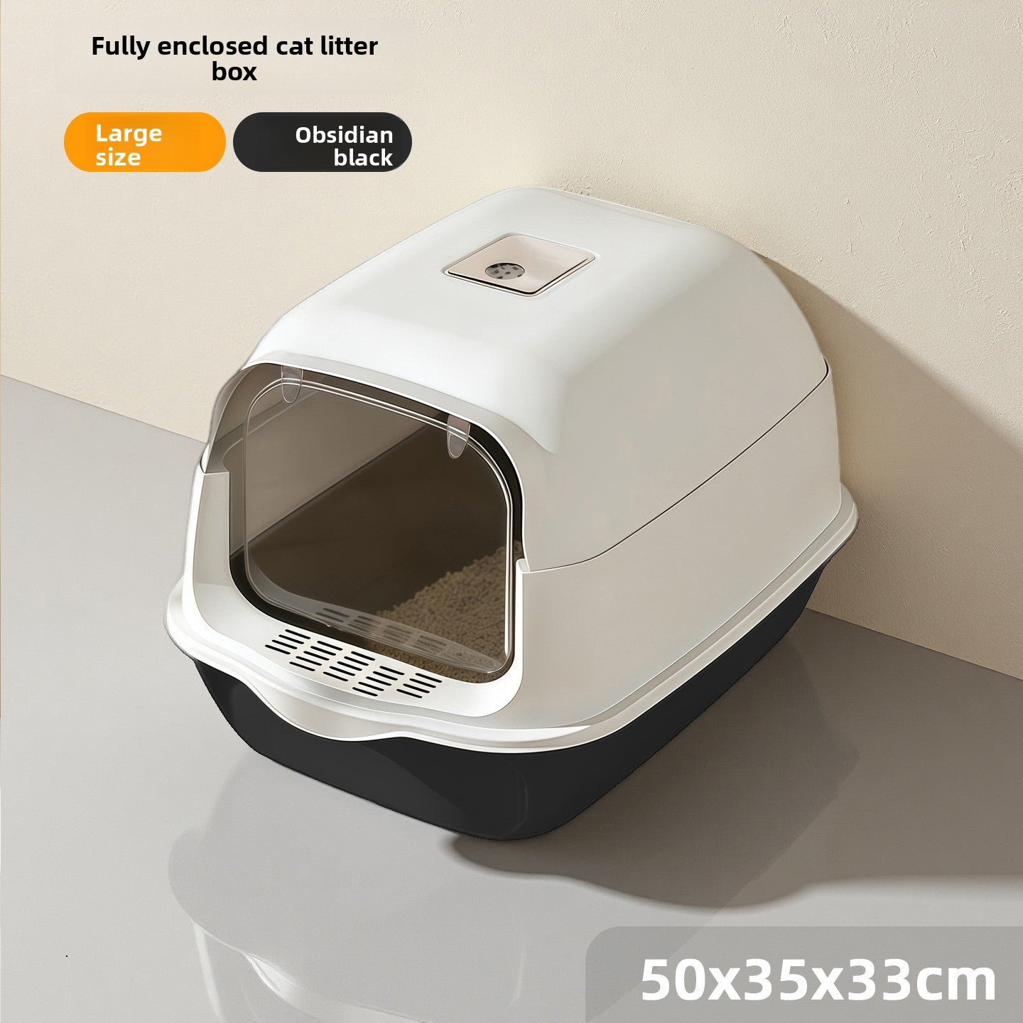 Enclosed Cat Litter Box with UV Sterilization and Odor Control