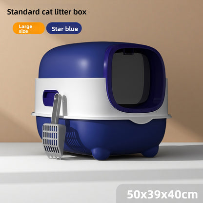 Enclosed Cat Litter Box with UV Sterilization and Odor Control