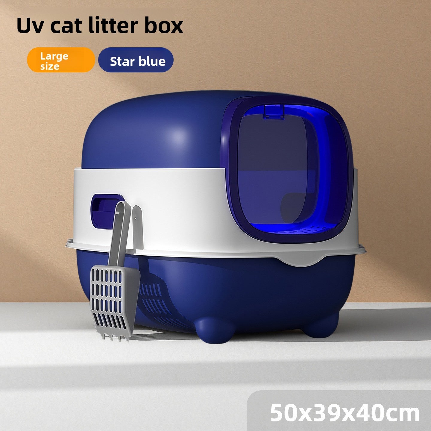 Enclosed Cat Litter Box with UV Sterilization and Odor Control