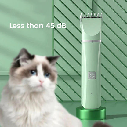 4 in 1 Electric Pet Grooming Kit - Hair Trimmer, Clippers, Nail Grinder for Cats &amp; Dogs