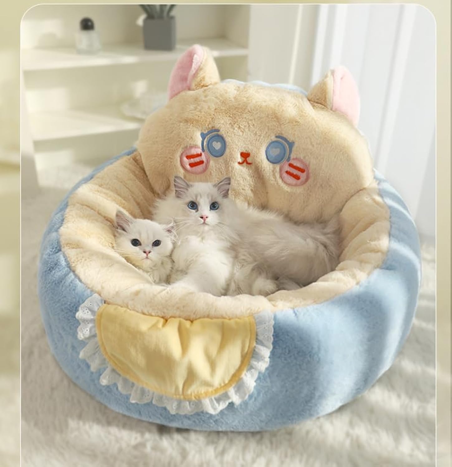 e9dbe8ece3220139c027c8d5e003895fCute Cat Bed For Indoor Cute Cat Dog Bed Tent With Removable Washable
